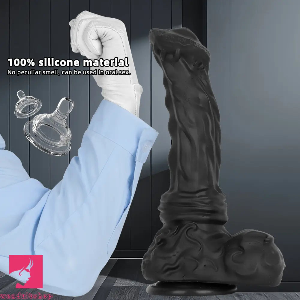 10.62in 13.18in New Black Horse Dildo Soft Thick Silicone Dildo Cock
