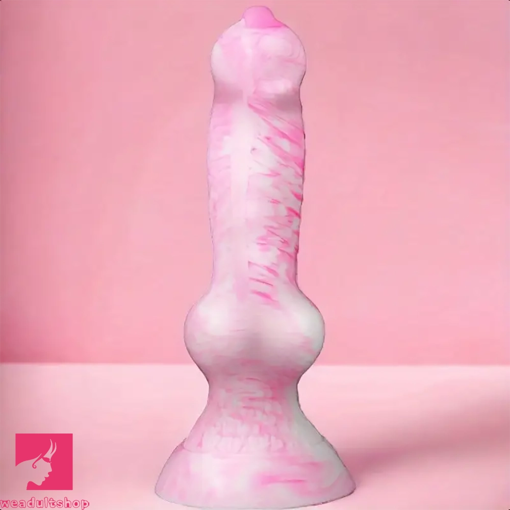 7.28in Dog Knot Women Men Realistic Silicone Animal Fantasy Odd Dildo