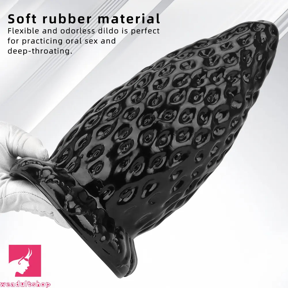 5.9in 8.07in 9.84in Super Thick Strawberry Penis Anal Plug PVC Dildo