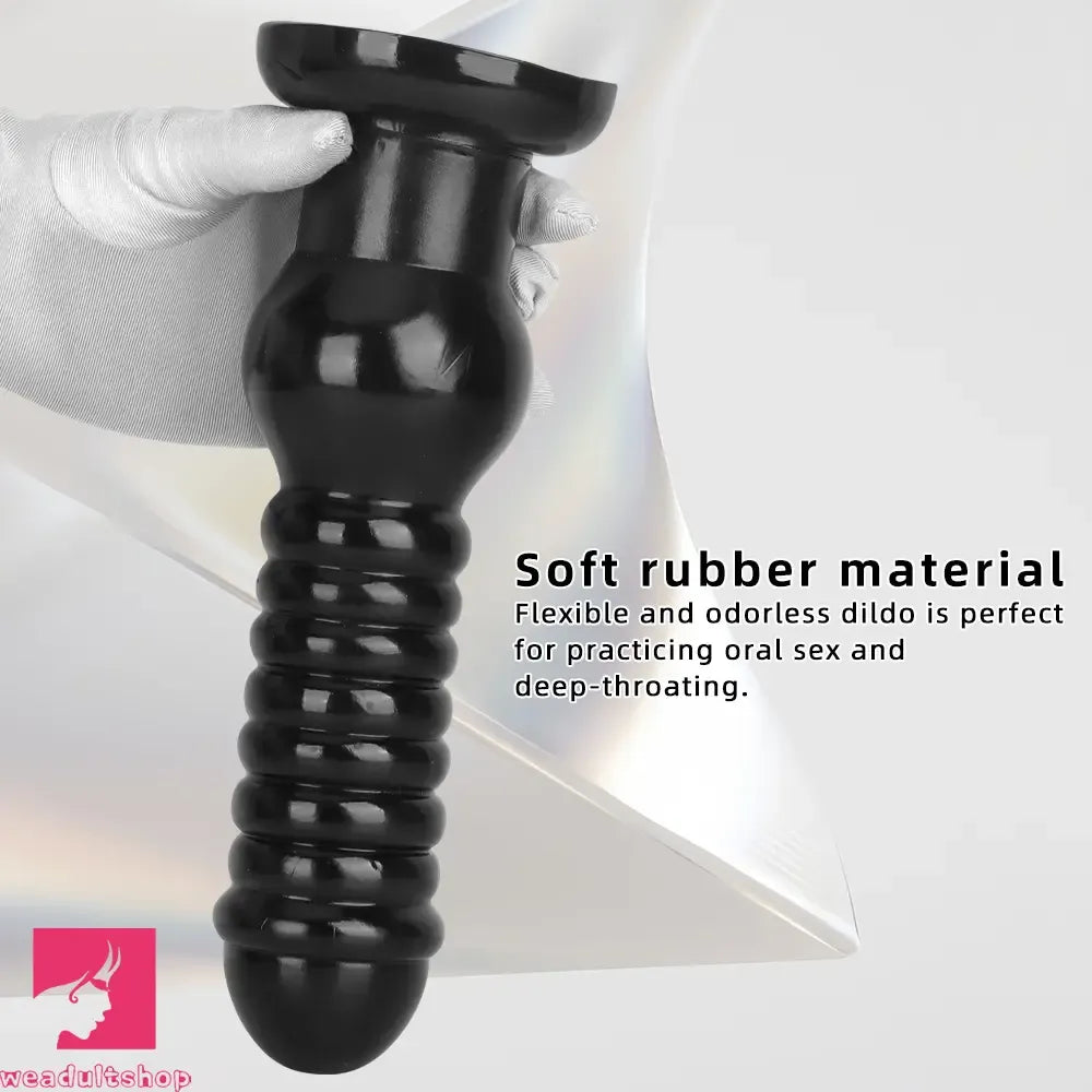 9.64in Knot Big Black Butt Plug PVC Dildo Suction Cup Knotting Cock Dildo