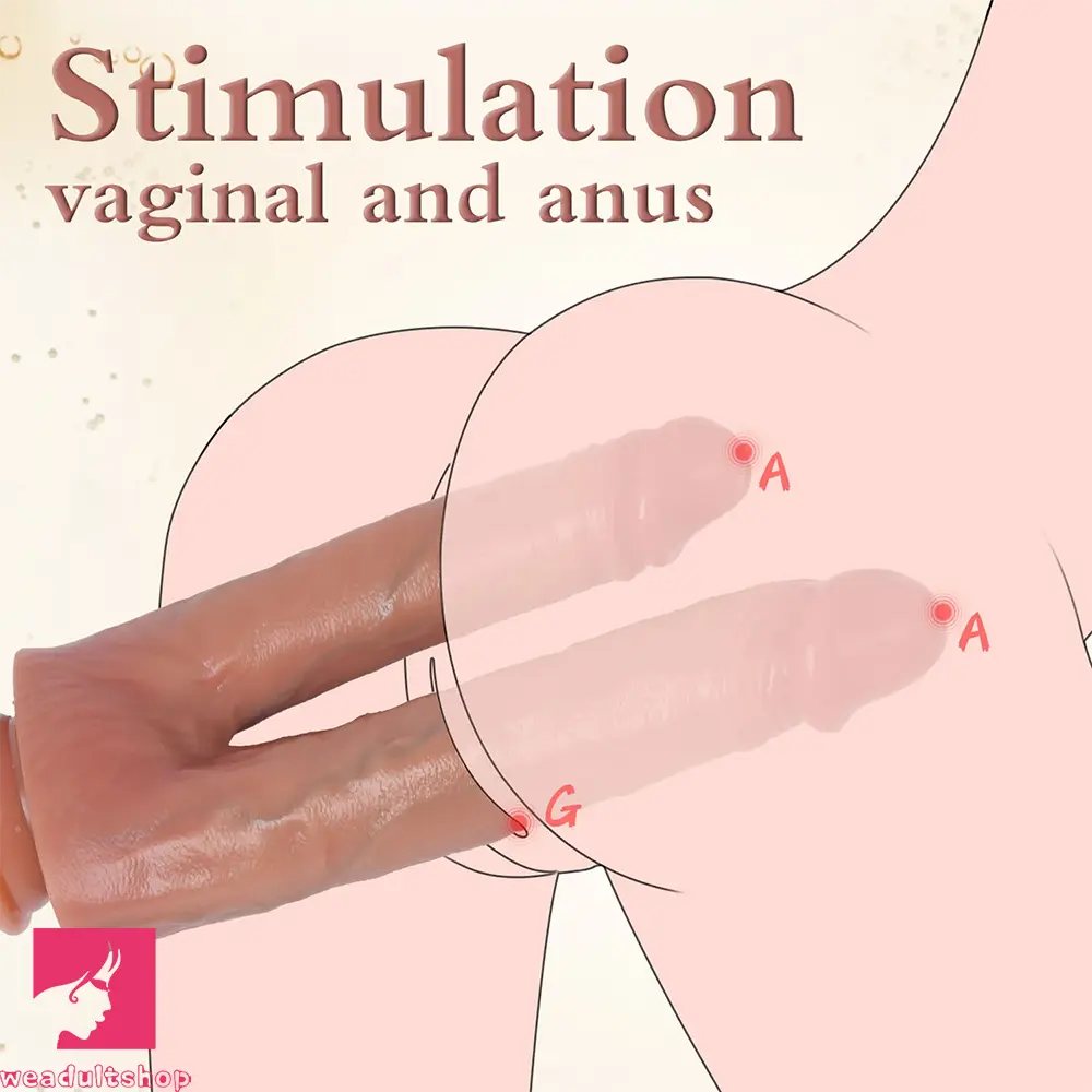 10.83in Dual Sided Silicone Big Dildo For Female Masturbation Real Veins