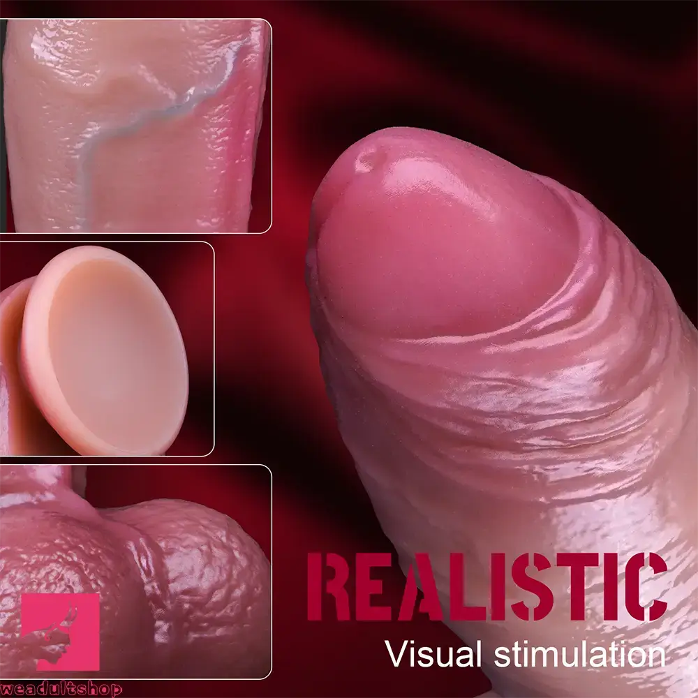 6.38in 6.69in 7.28in Silicone Soft Thick Dildo For Anal Manual Masturbation