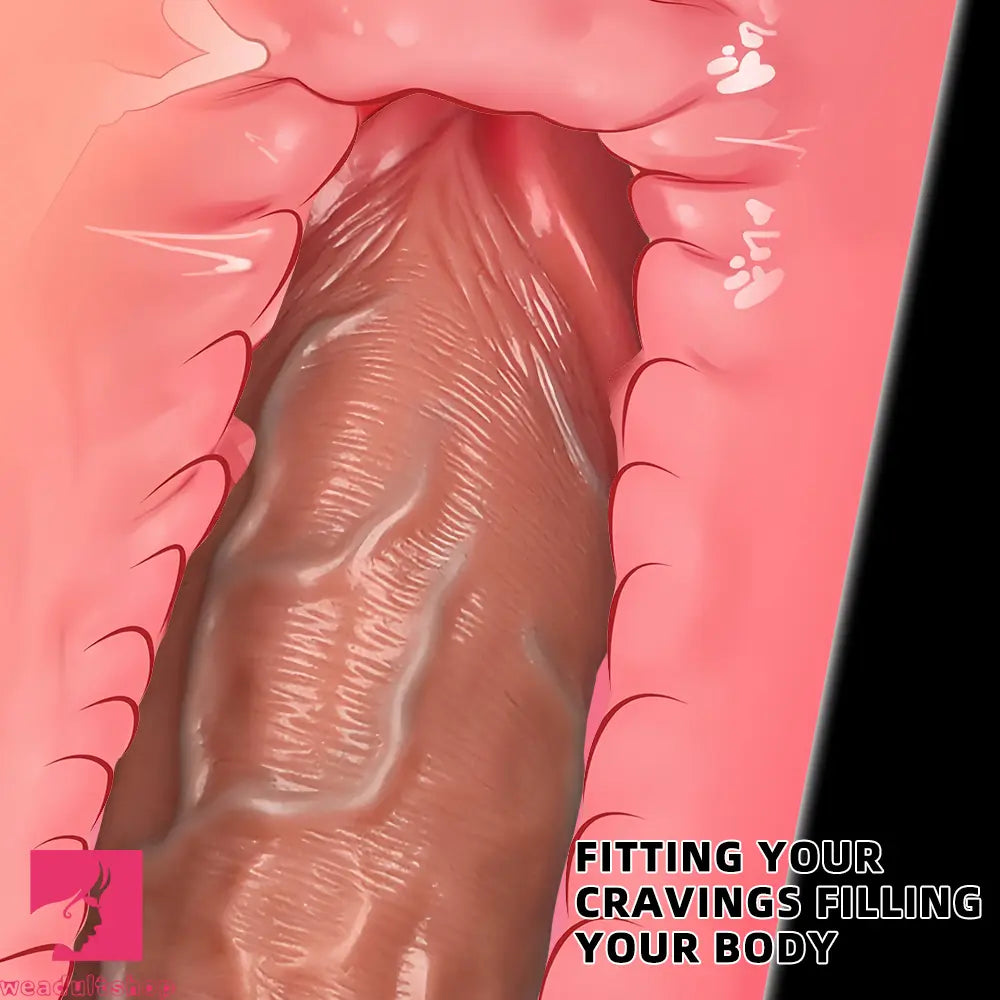 9.25in 10.28in Eggless Elbow Large Penis Silicone Dual Hardness Dildo