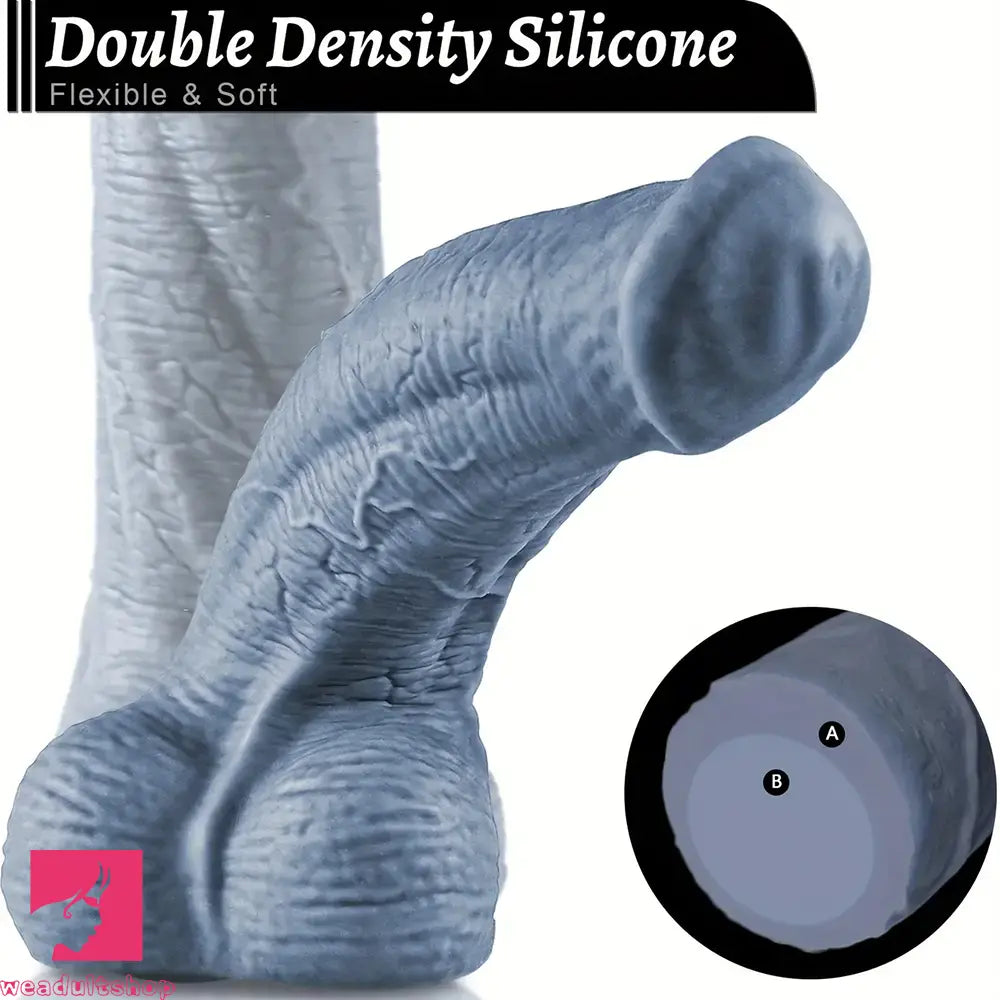 11in Fantasy Silicone Soft Dual Density Dildo Stimulator Heavyweight Cock
