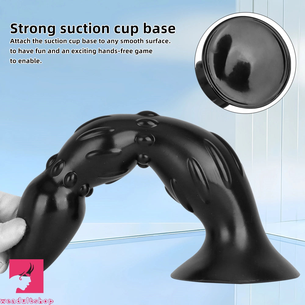 8.07in 11.22in Wearable Anal Beads Practice Dilation Big Black Cock Dildo