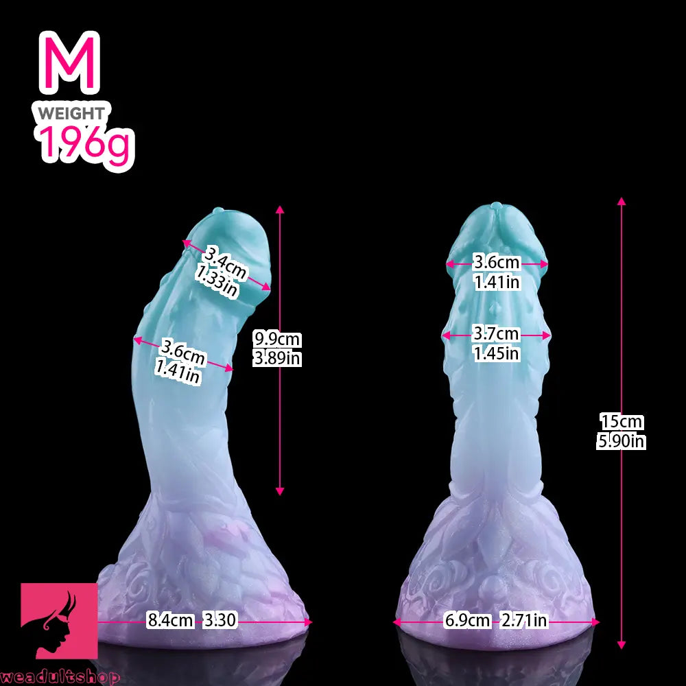 4.68in 5.9in 7.16in 8.26in Spiked Monster Silicone Odd Dildo With Key Chain