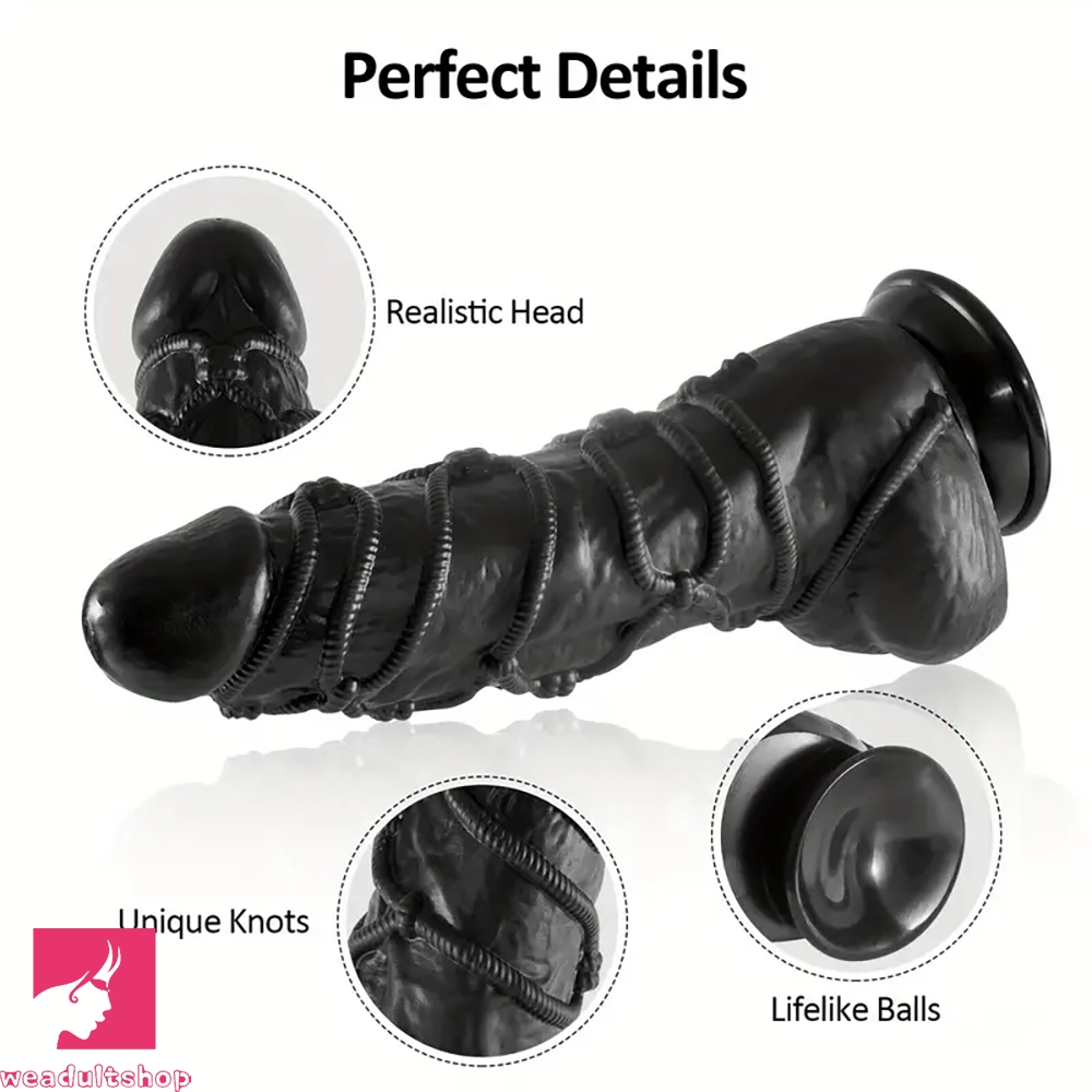 11.41in Silicone Big Realistic Suction Cup Prostate Massage Knots Dildo