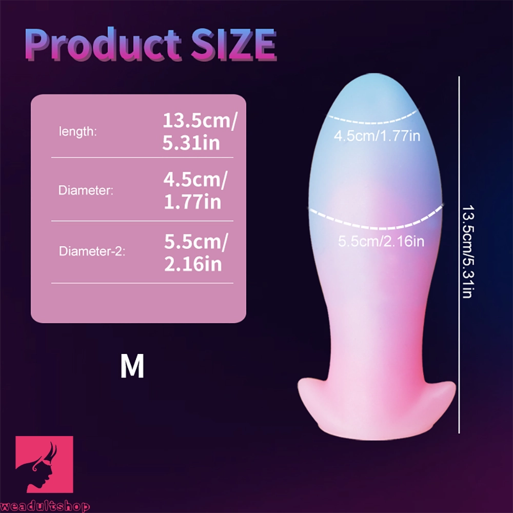 4.52in-8.66in Luminous Soft Luminous Glowing Dildo Prostate Anal Plug