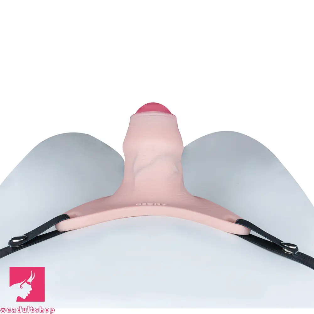 4.33in Strap on Chastity Dildo Wearable Realistic Cock Cage For Couples