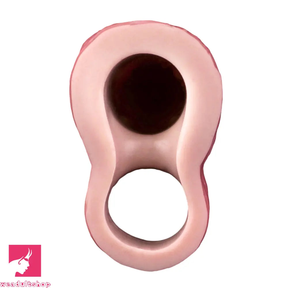 7.56in Lifelike Blue Veins Hollow Dildo Cock Sleeve With Cock Ring For Sex