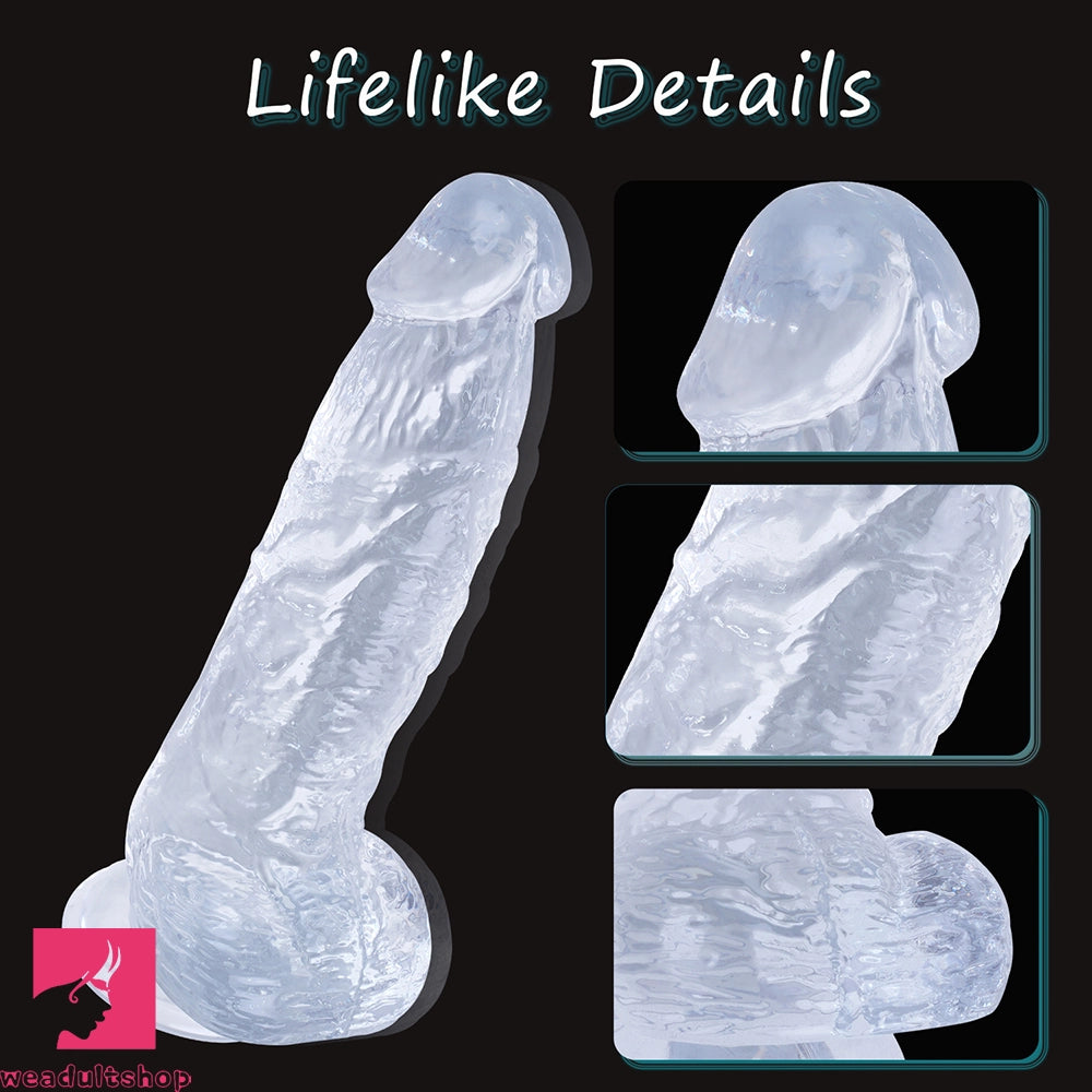 7.87in Realistic Penis PVC Skin Feel Phallus Skin Sex Toy For Women