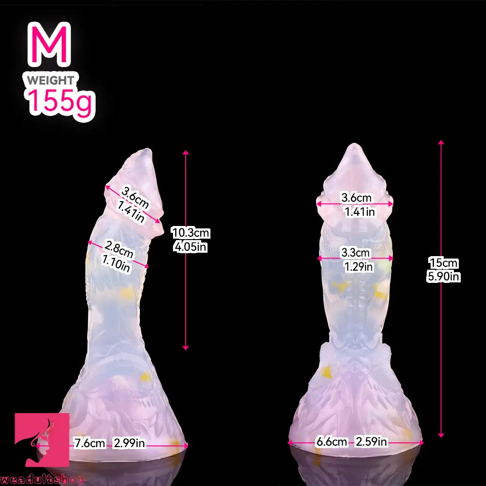 4.72in 5.9in 7.08in 8.66in Silicone Fantasy Soft Women Dildo With Key Chain