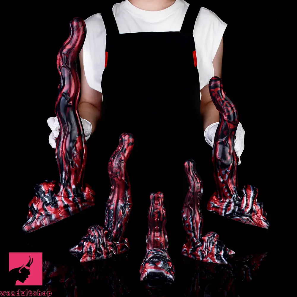 5.51in 7.56in 9.84in 12.6in 17.72in Monster Silicone Creature Penis Dildo