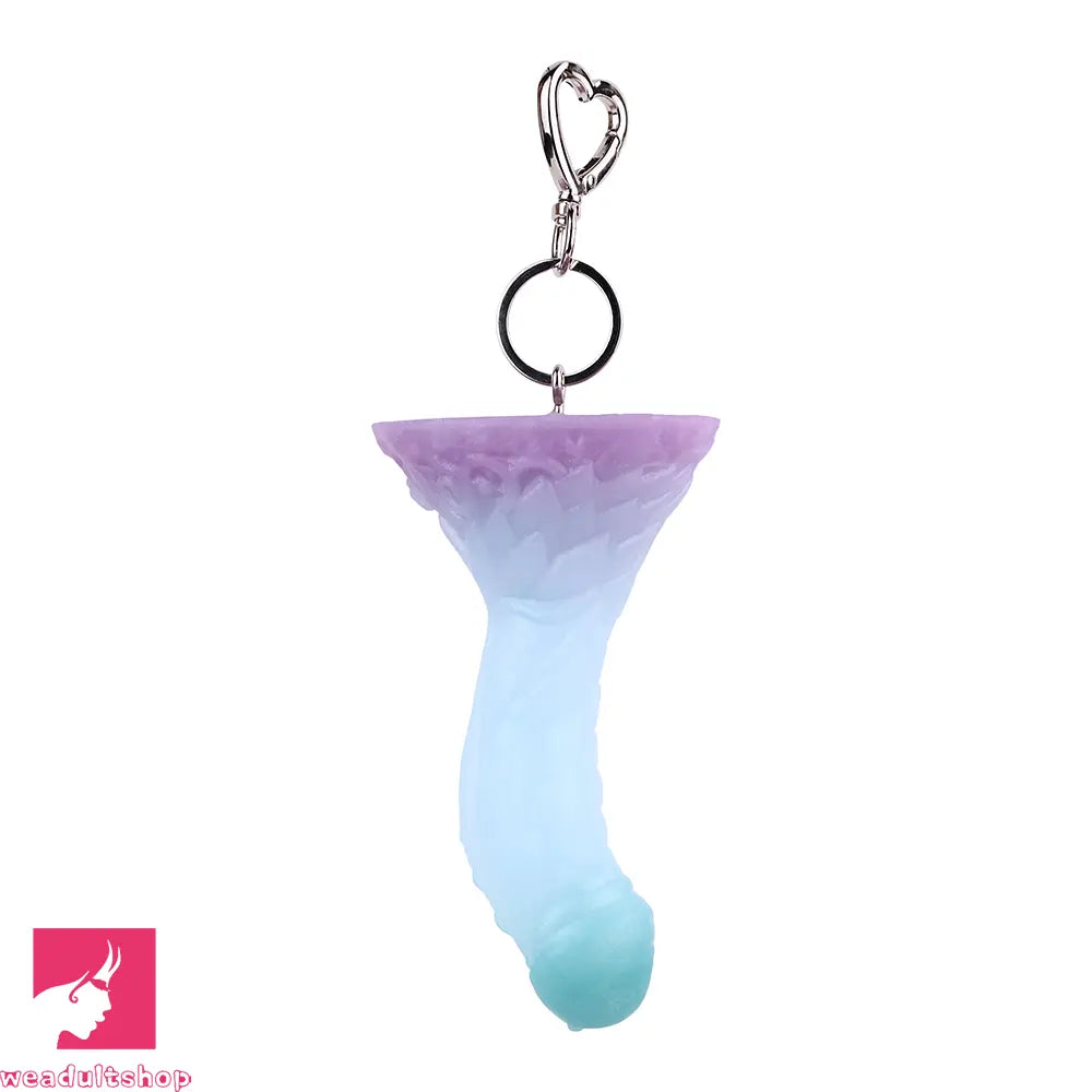 4.68in 5.9in 7.16in 8.26in Spiked Monster Silicone Odd Dildo With Key Chain