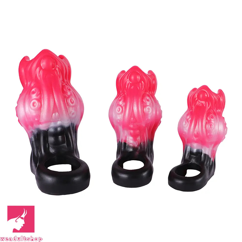 4.4in 5.11in 5.86in Fantasy Tentacle Silicone Dildo Sleeve Crown Top Quality
