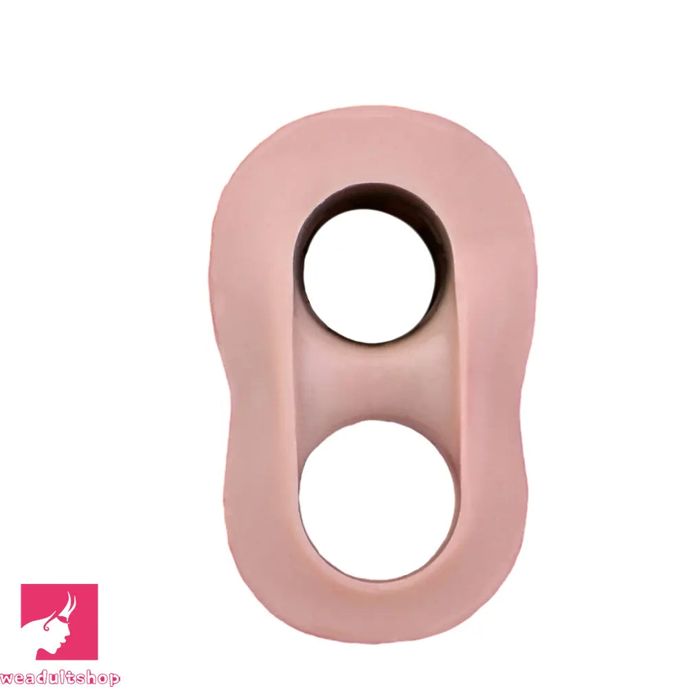 8.82in Blue Veins Hollow Dildo Cock Sleeve With Cock Ring For Vagina Clit