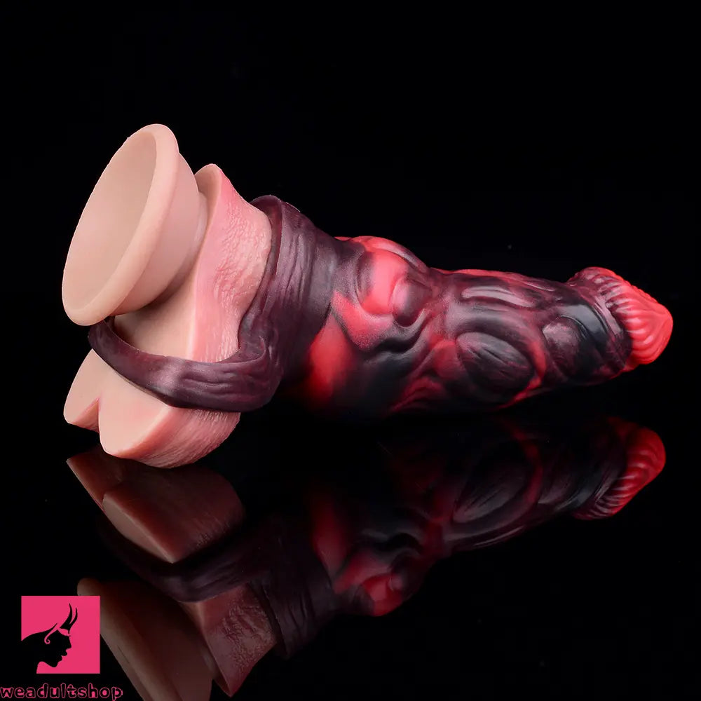 5.91in 7.17in Silicone Cock Sleeve Soft Vibrating Hollow Fantasy Penis Dildo