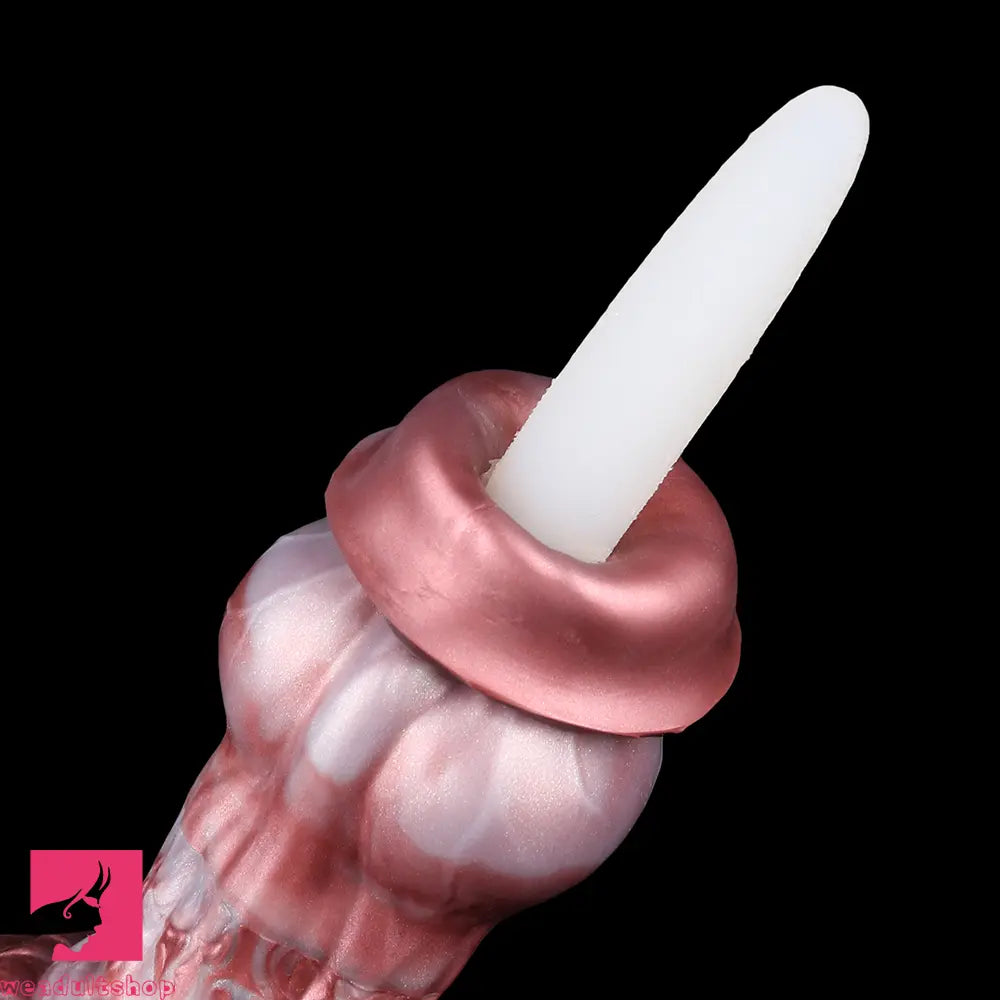 9.05in Inflatable Detachable Dual Layer Dildo High Elasticity Anal Sex Toy