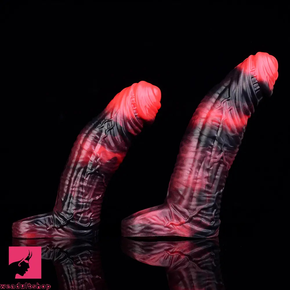 5.98in 7.09in Silicone Cock Sleeve Soft Vibrating Uncut Hollow Dildo For Clit