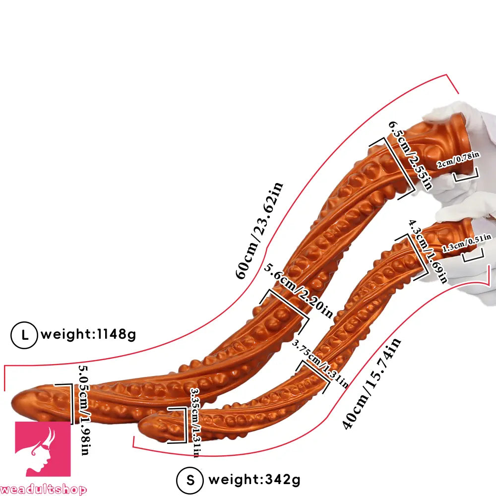 15.74in 23.62in Oversized Barbed Long Anal Butt Plug Dildo Insert Sex Toy