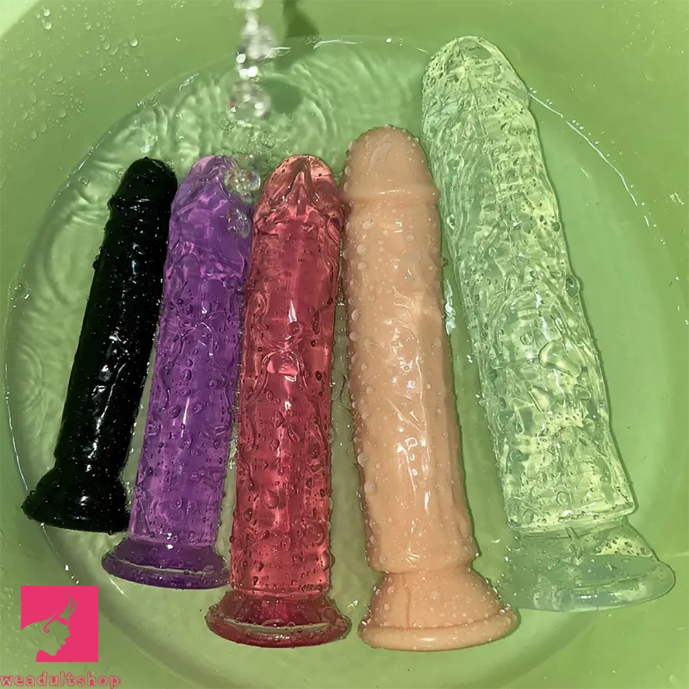 6.1in 6.7in 7.48in 8.26in 9.05in Soft Realistic Jelly Transparent Prostate Dildo