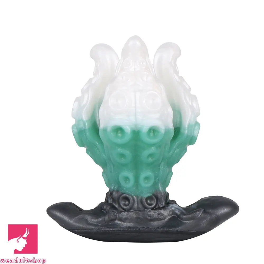 4.25in 5.15in 6.22in Odd Anchor Strap on Vibrating Mouth Gag Tentacle Dildo