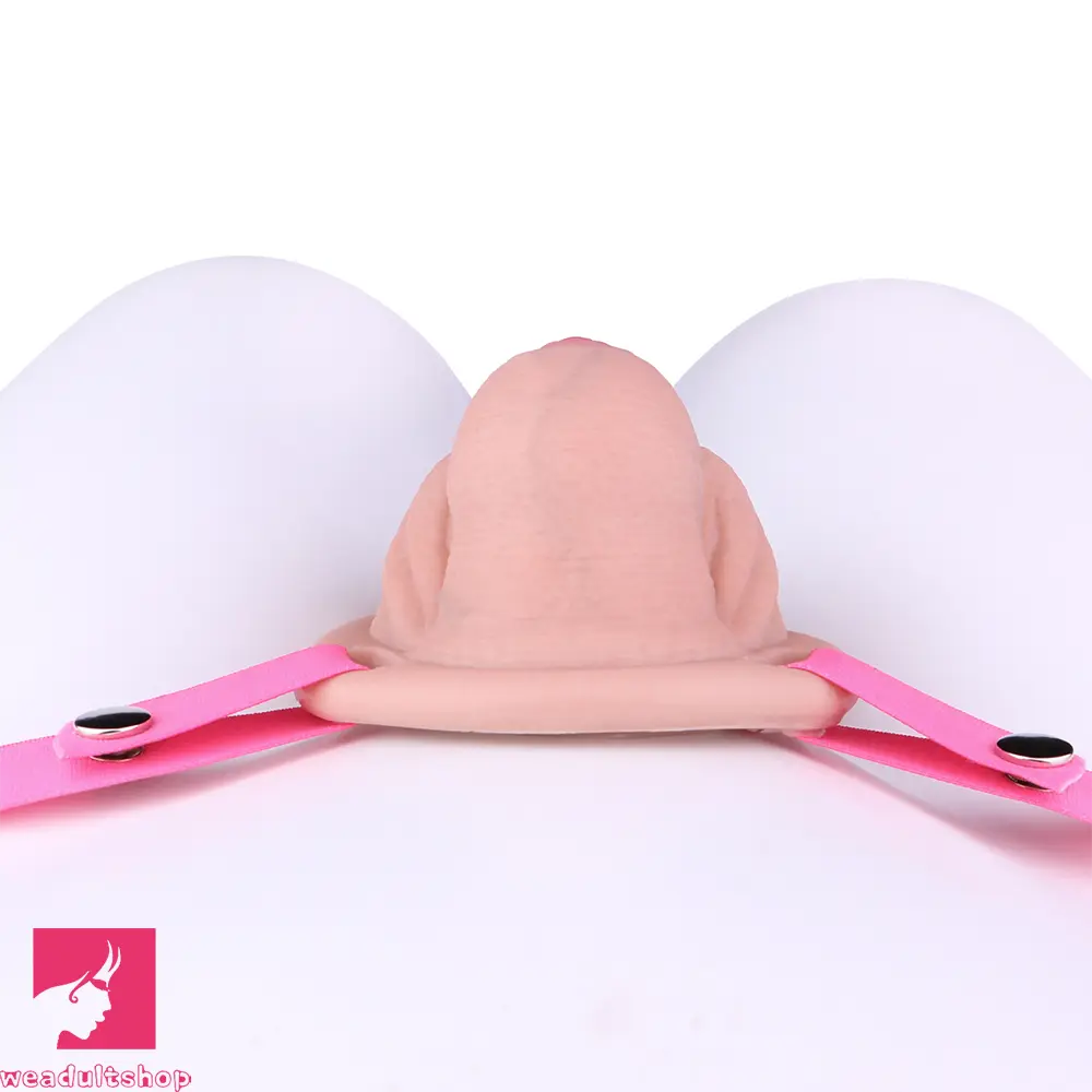 2.36in Silicone Soft Mini Cock Cage Strap on Chastity Dildo With Lock