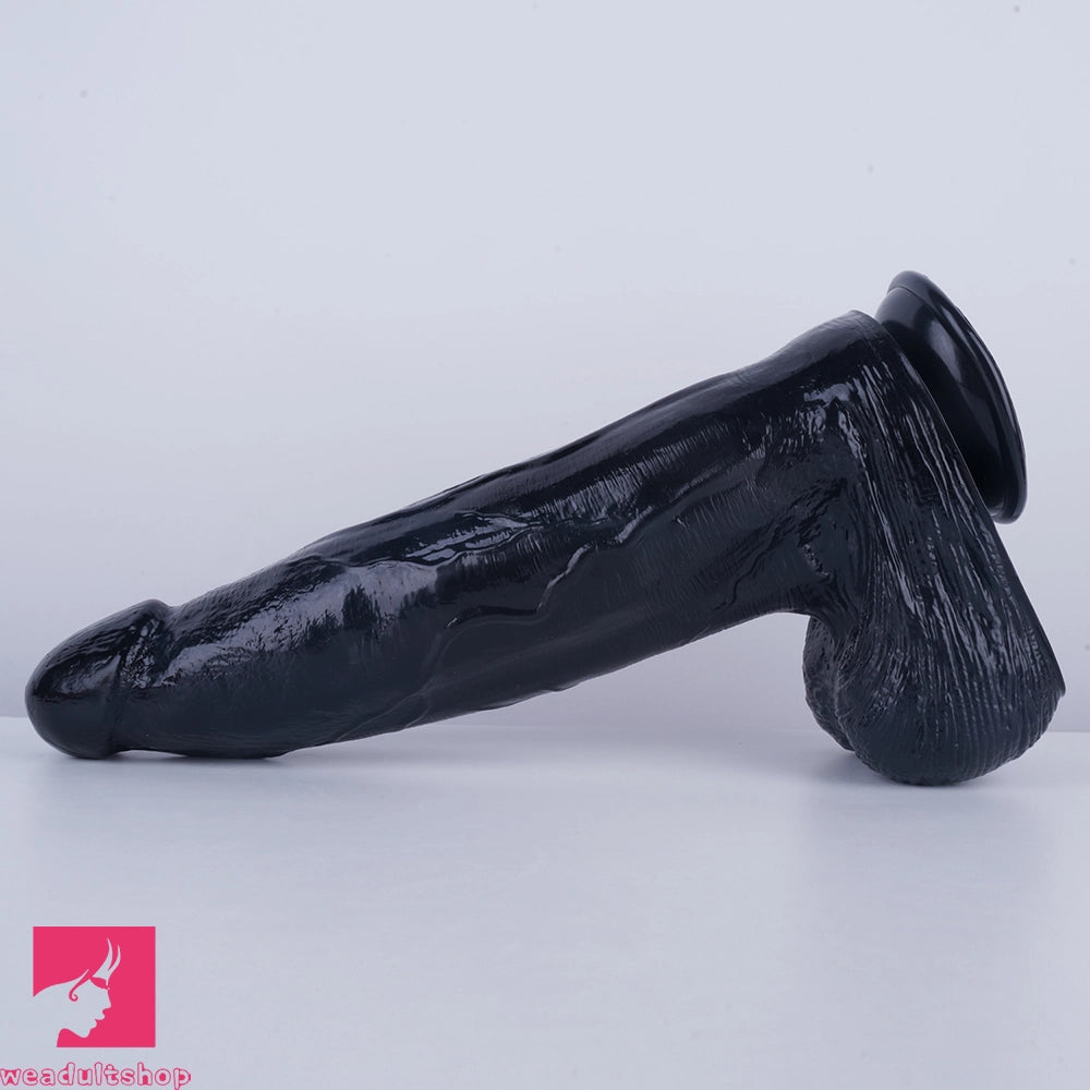 12.2in Thick Huge Real Skin Feeling Dildo Female Male Sexy Penis Sucker