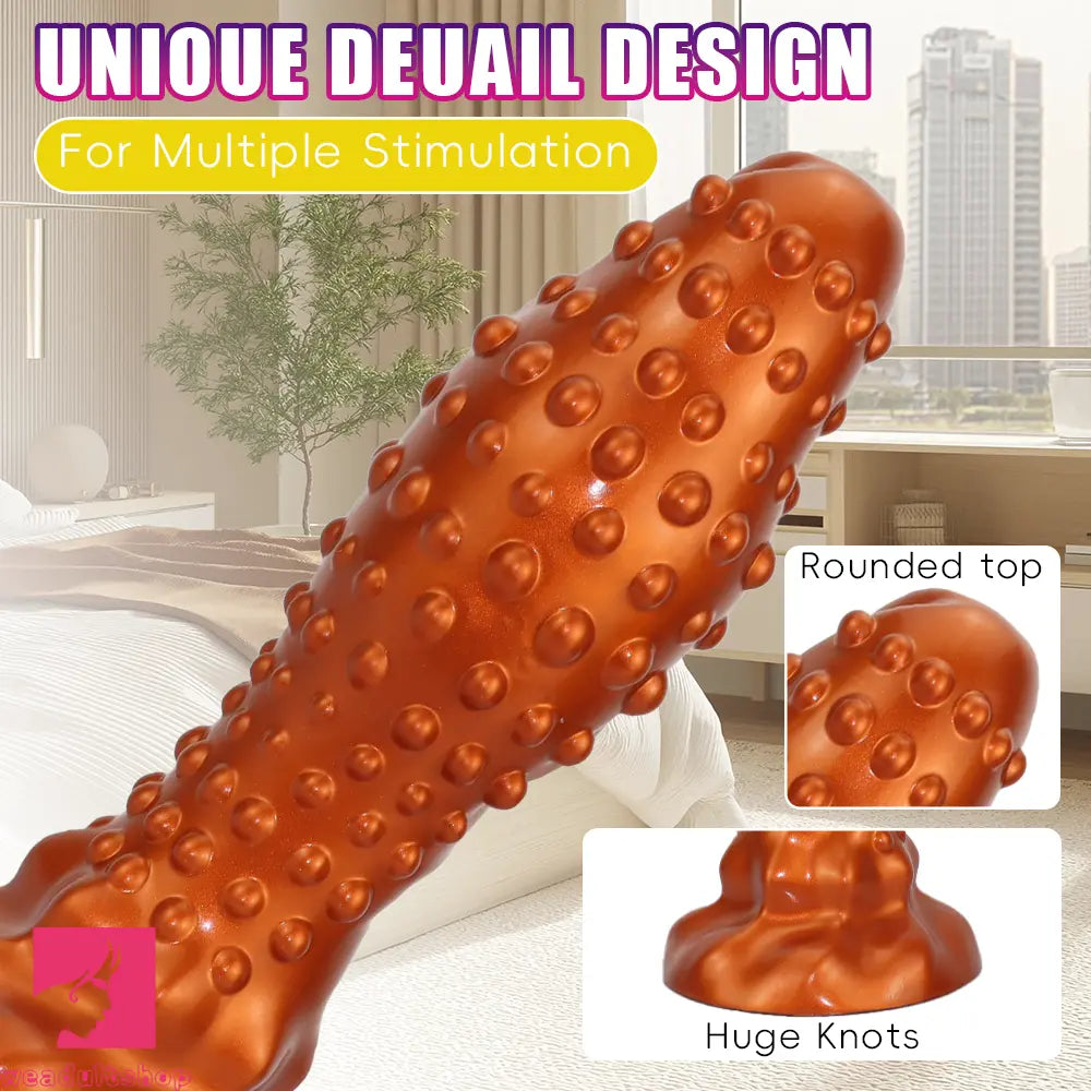 6.29in 8.66in 11.02in Spiked Stripe Silicone Butt Plug Odd Dildo Vagina Dilator