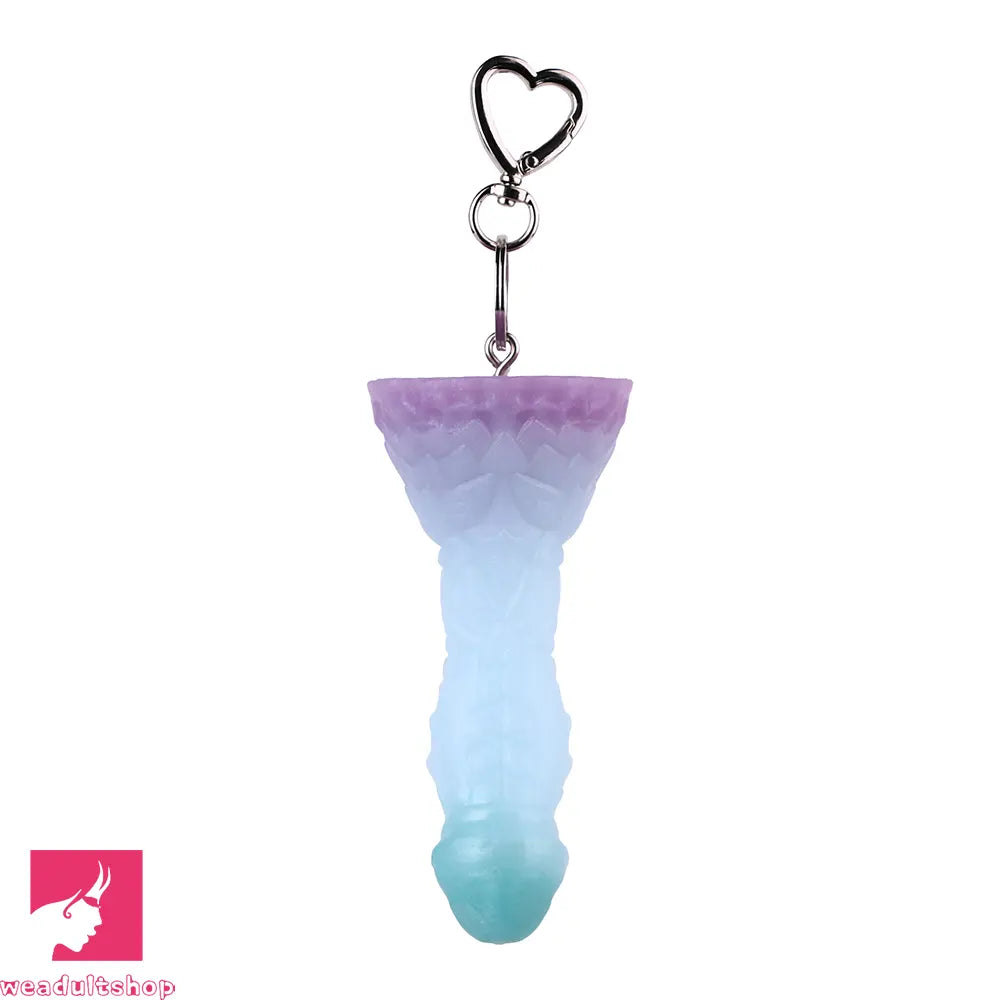 4.68in 5.9in 7.16in 8.26in Spiked Monster Silicone Odd Dildo With Key Chain