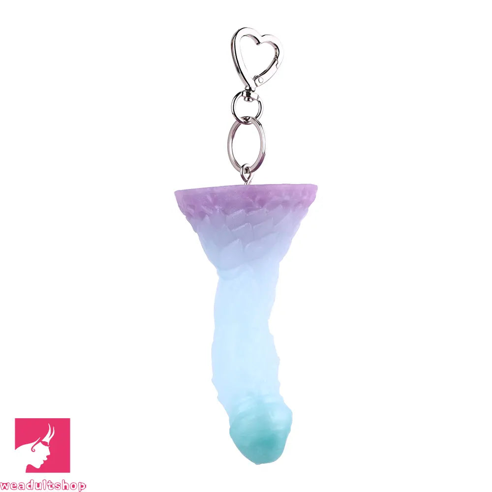 4.68in 5.9in 7.16in 8.26in Spiked Monster Silicone Odd Dildo With Key Chain