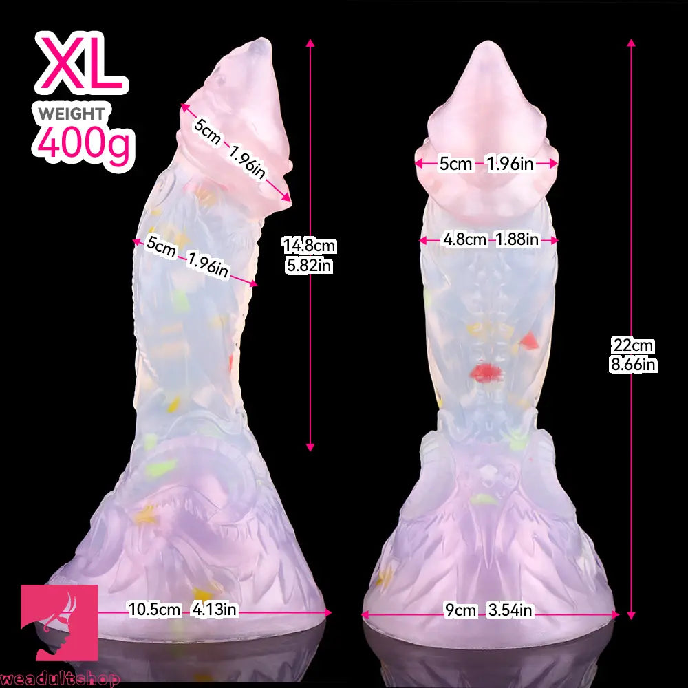 4.72in 5.9in 7.08in 8.66in Silicone Fantasy Soft Women Dildo With Key Chain