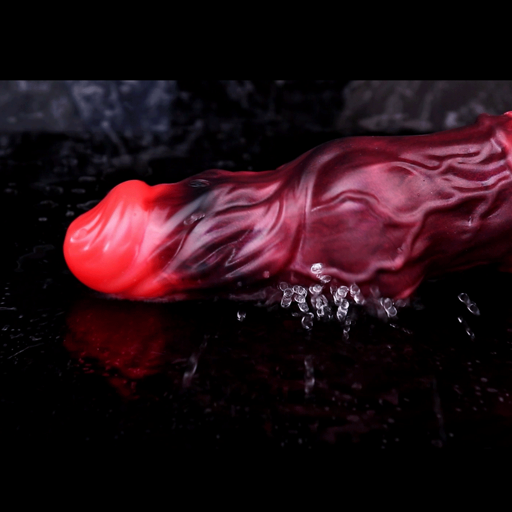 5.91in Silicone Dog Cock Sleeve Knot Dildo Vibrating Dildo With Cock Ring