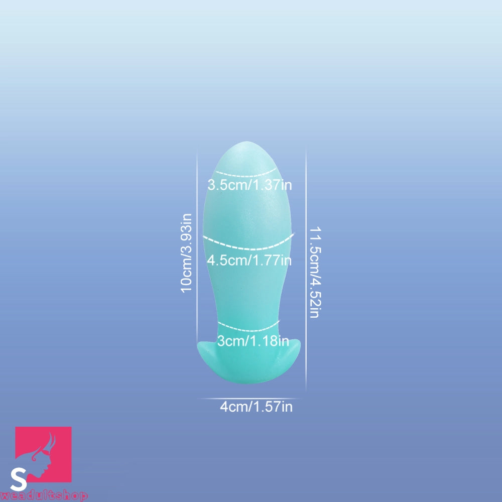 4.52in-8.66in Luminous Soft Luminous Glowing Dildo Prostate Anal Plug