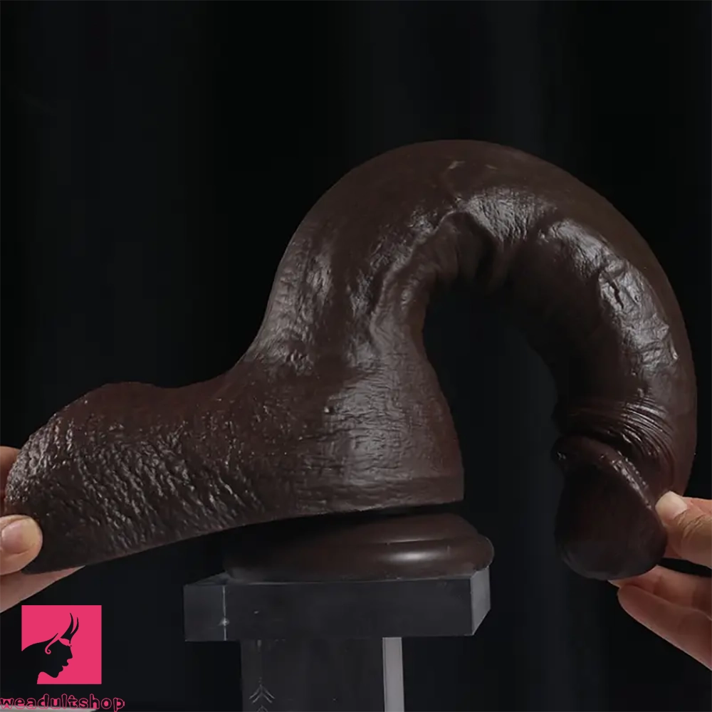 10.2in Lifelike Penis Big Ebony Cock Dildo For Women Masturbation