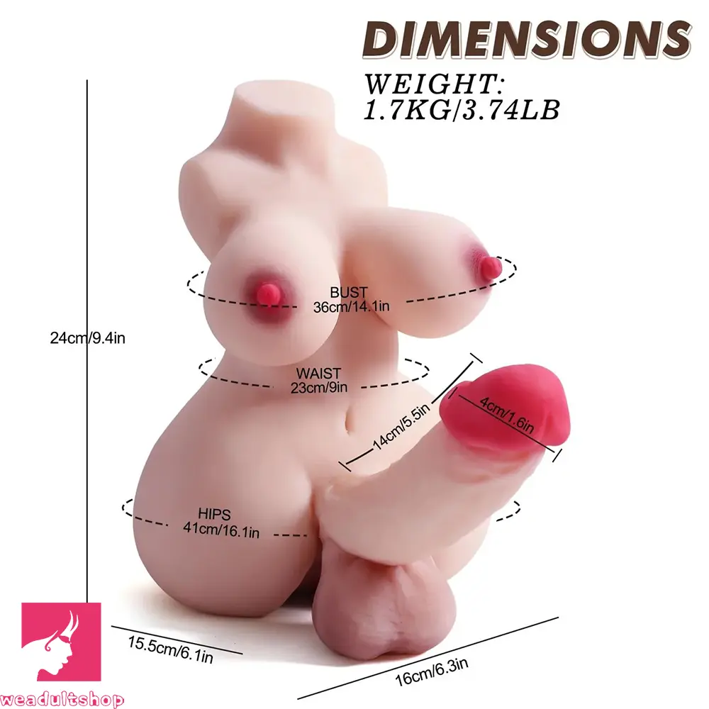5.5in Dildo Shemale Sex Doll Torso For Women Sex Torso Masturbator