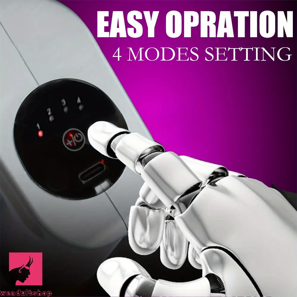 6in Ultimate Thrusting Dildo Machine with Powerful Vibrations Handheld