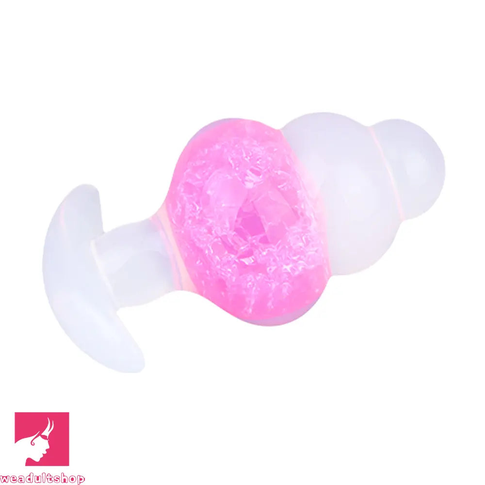 4.53in Luminous Silicone Anal Beads Dildo Anal Love Toy For Women Clit