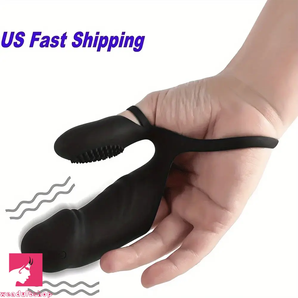 3.35in Finger Dildo Sleeve Vibrator Rechargeable G-Spot Massager Cock Toy
