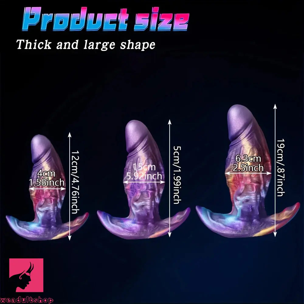 4.76in 5.92in 7.87in Wearing Anal Plug Mixed Color Dildo For Go Out Game