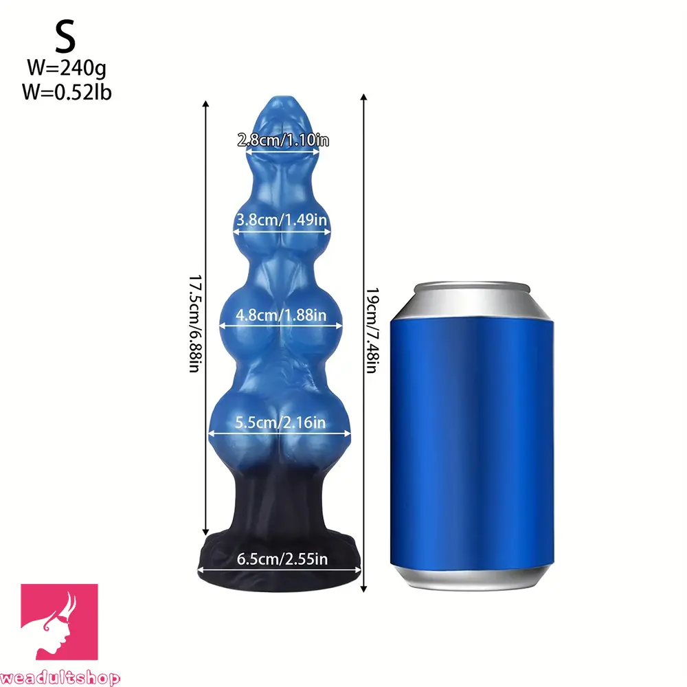 7.48in 8.66in 10.43in Soft Big Penis Realistic Texture Knot Dildo For G Spot