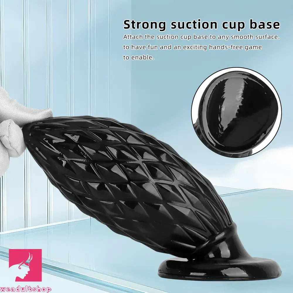 7.48in Black PVC Butt Plug Dildo For Men And Women Sexual Intimate Sex
