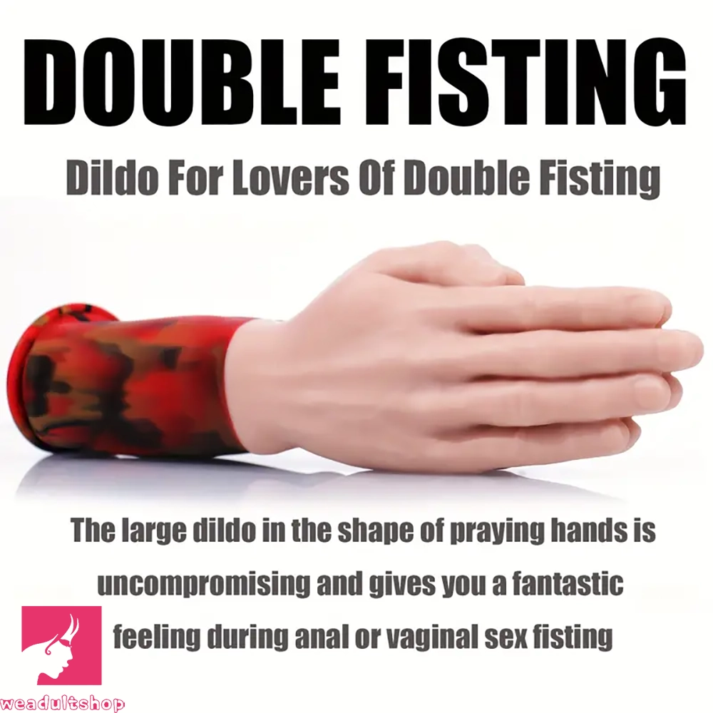 12.6in Double Fisting Realistic Hand Design Soft Liquid Silicone Cock Dildo