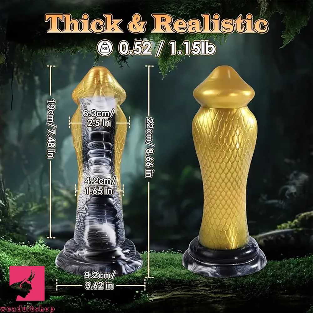 8.66in Kobra Monster Cock Adult Toy Snake Thick Anal Dildo For Vagina