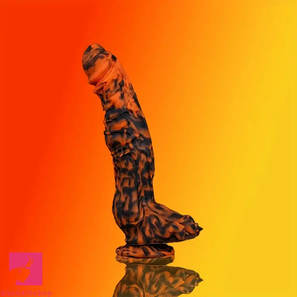 11.4in Silicone Monster Tiger Paw Shaped Massage Thick Anal Odd Dildo