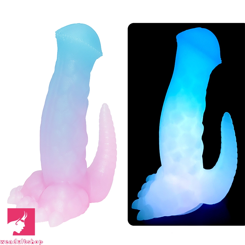 6.69in 9.44in Horse Dinosaur Luminous Monster Soft Dildo For Prostate
