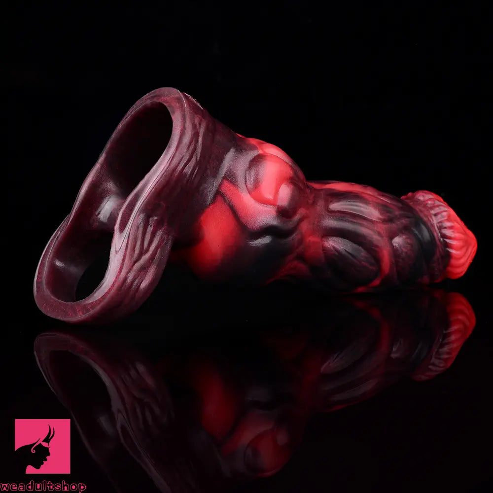 5.91in 7.17in Silicone Cock Sleeve Soft Vibrating Hollow Fantasy Penis Dildo