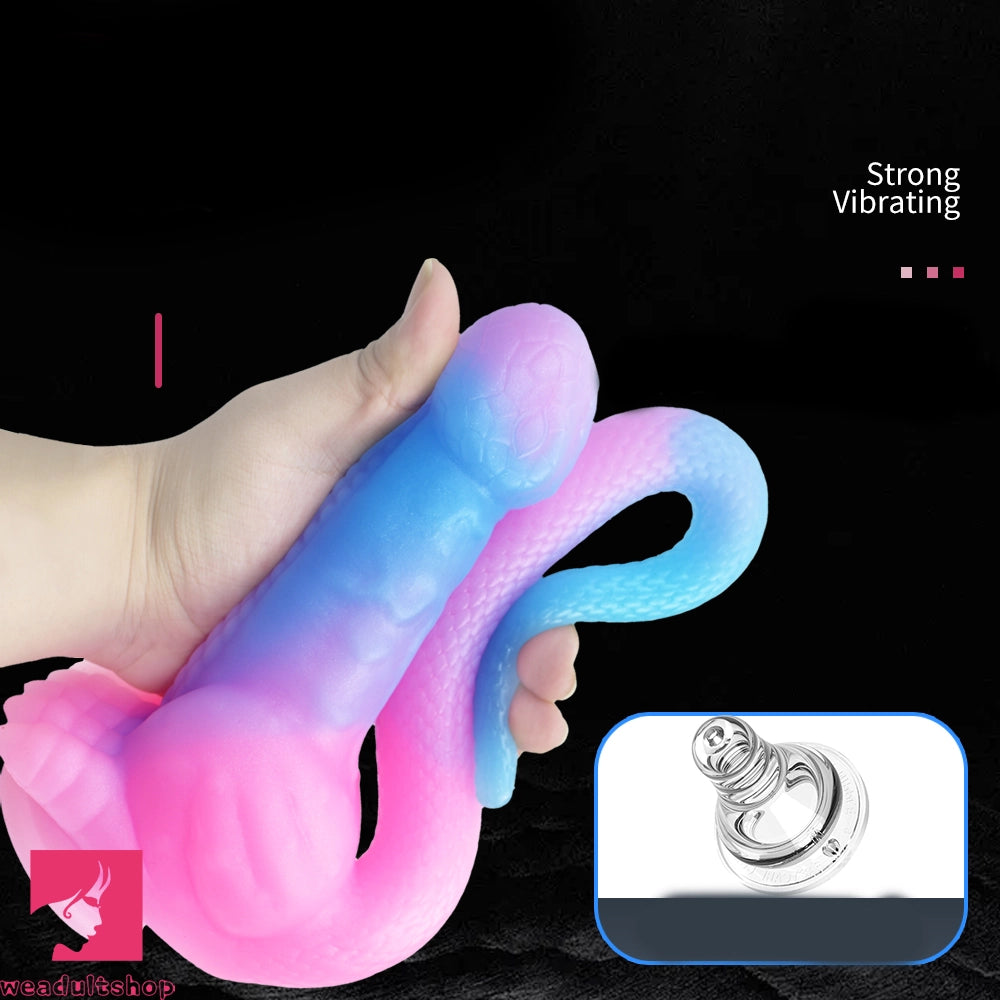 12.8in 15.35in Dinosaur Silicone Soft Big Glowing Penis Dildo For Women