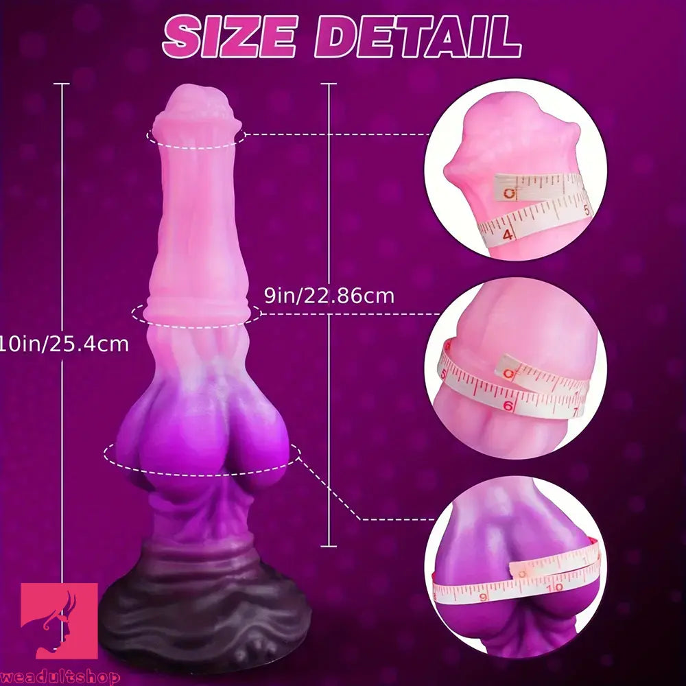 10in Double Egg Monster Large Liquid Silicone Fantasy Knot Anal Dildo