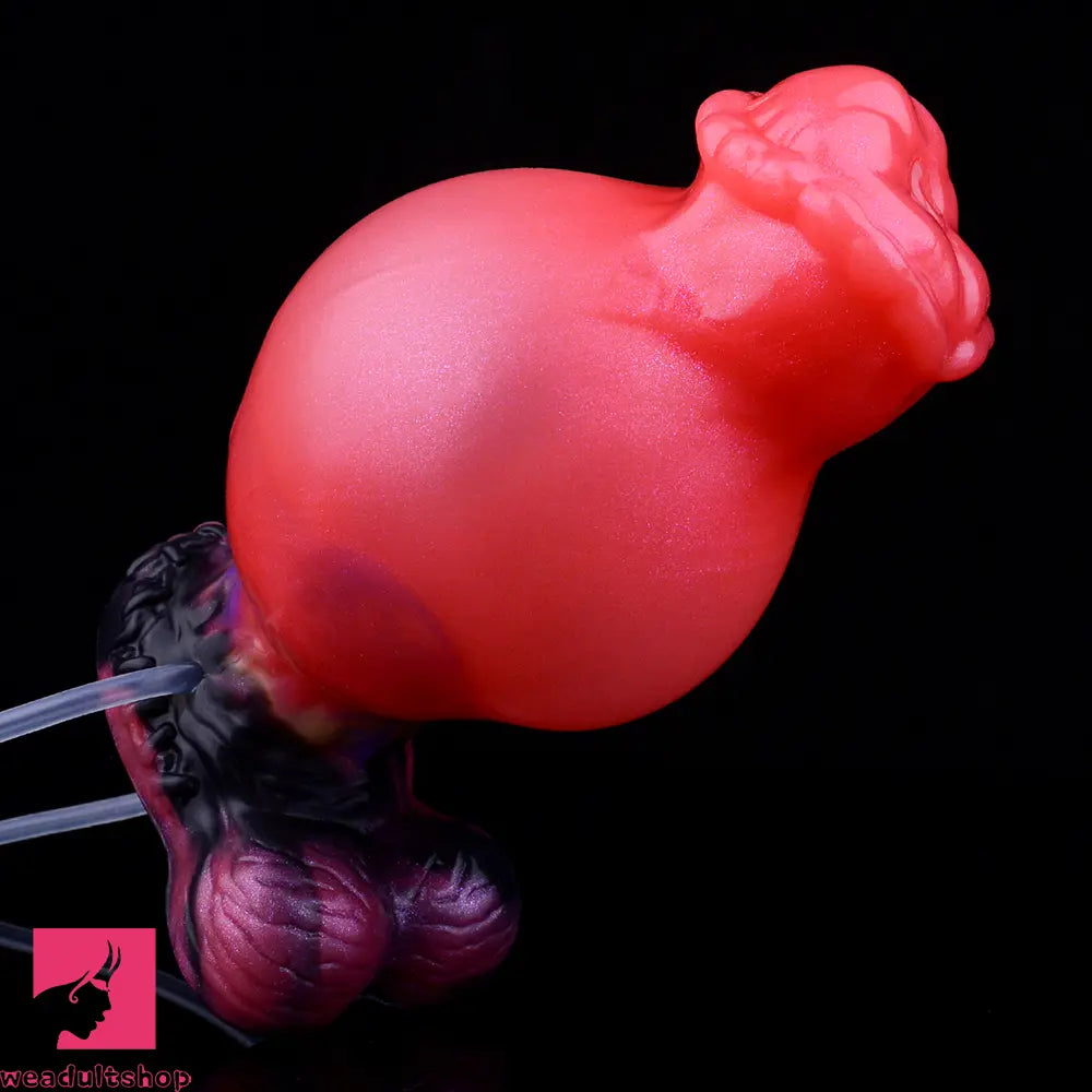 5.43in Fantasy Horse Knotted Silicone Flexible Inflatable Spraying Water Dildo